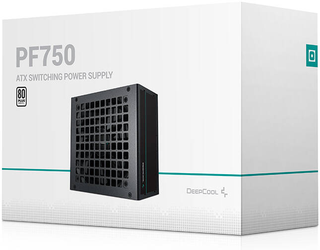 ALIMENTATORE 80 PLUS DEEPCOOL PF750 750W 20+4PIN  ATX BLACK
